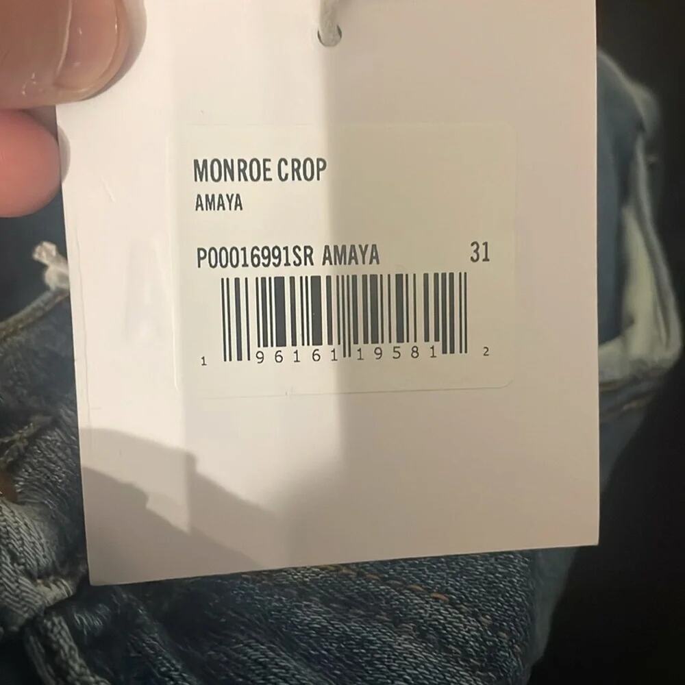 Pistola Women’s Size 31 Monroe Crop Jeans New NWT in Amaya Wash High Rise - Picture 6 of 10